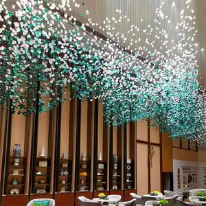 Indoor Decorative Lighting Hall Ballroom Hotel Engineering Crystal Large LED Chandelier for Living Room