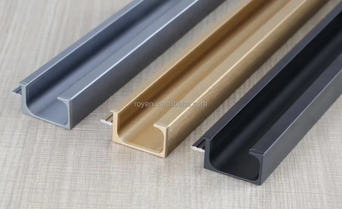 Kitchen Edge Drawer Pull Edge G Shape Aluminum Hidden Furniture
