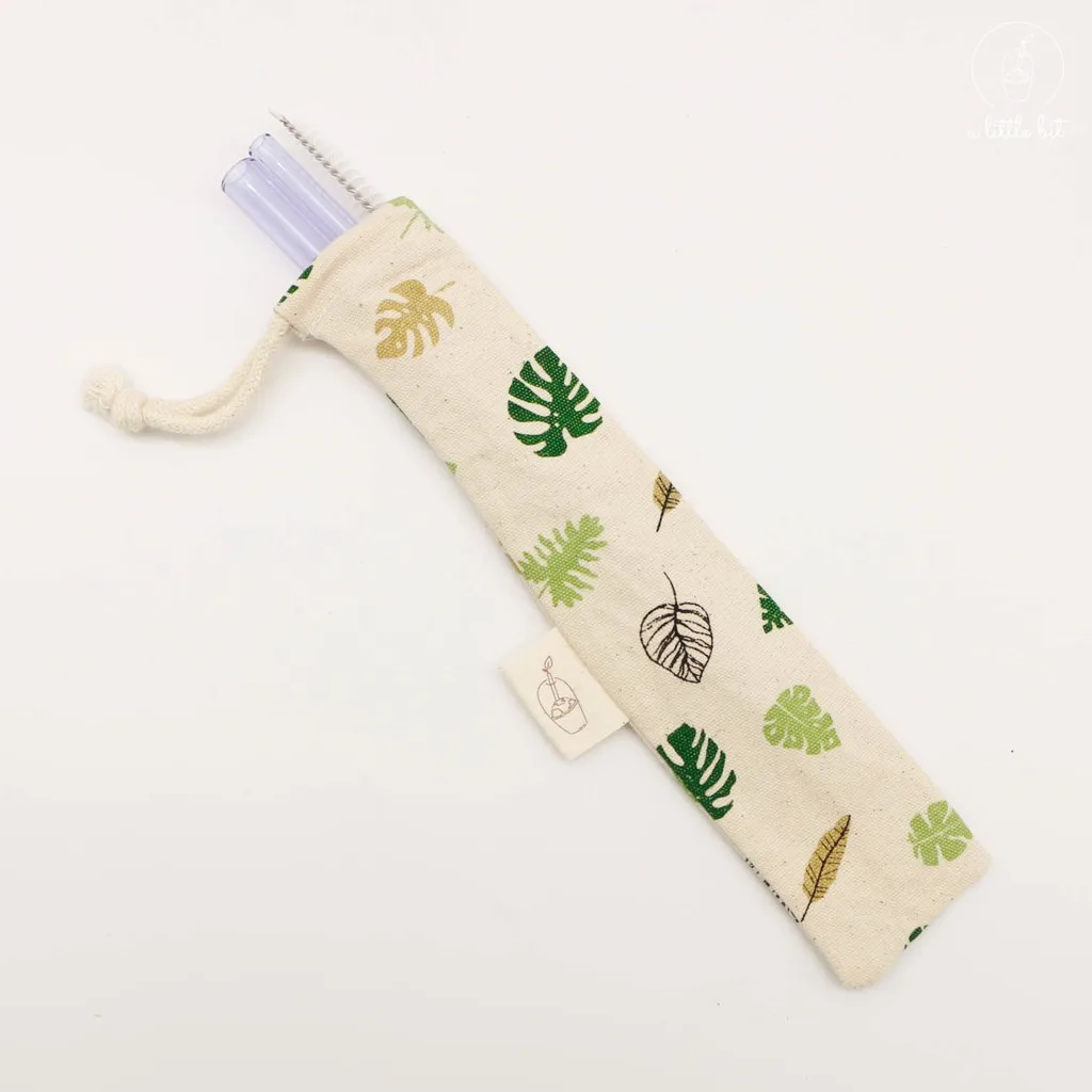 Portable Stainless Steel Metal Straw Bag Reusable Straw Pouch