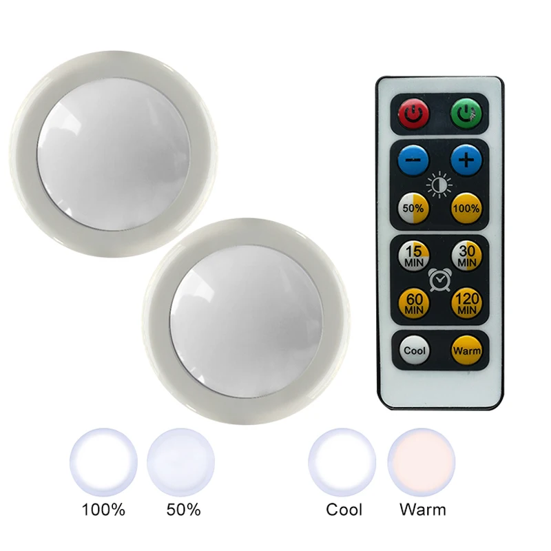 Горячая Распродажа 3 шт. Ночной светильник круглой формы с дистанционным управлением Ночной светильник