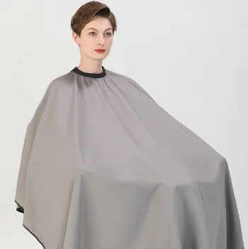 Дизайн парикмахерской накидки с логотипом на заказ черная салонная накидка Парикмахерская пуговицами