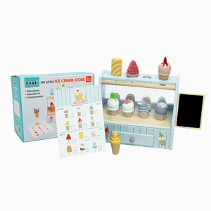 Children's Educational Wooden Simulation Cake & Dessert Sales Table Role-Playing Kitchen Toys