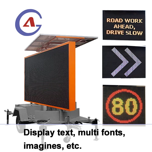 Solar Led Dynamic Traffic Variable Message Sign Mobile Vms Sign Trailer Raider Speed Sign