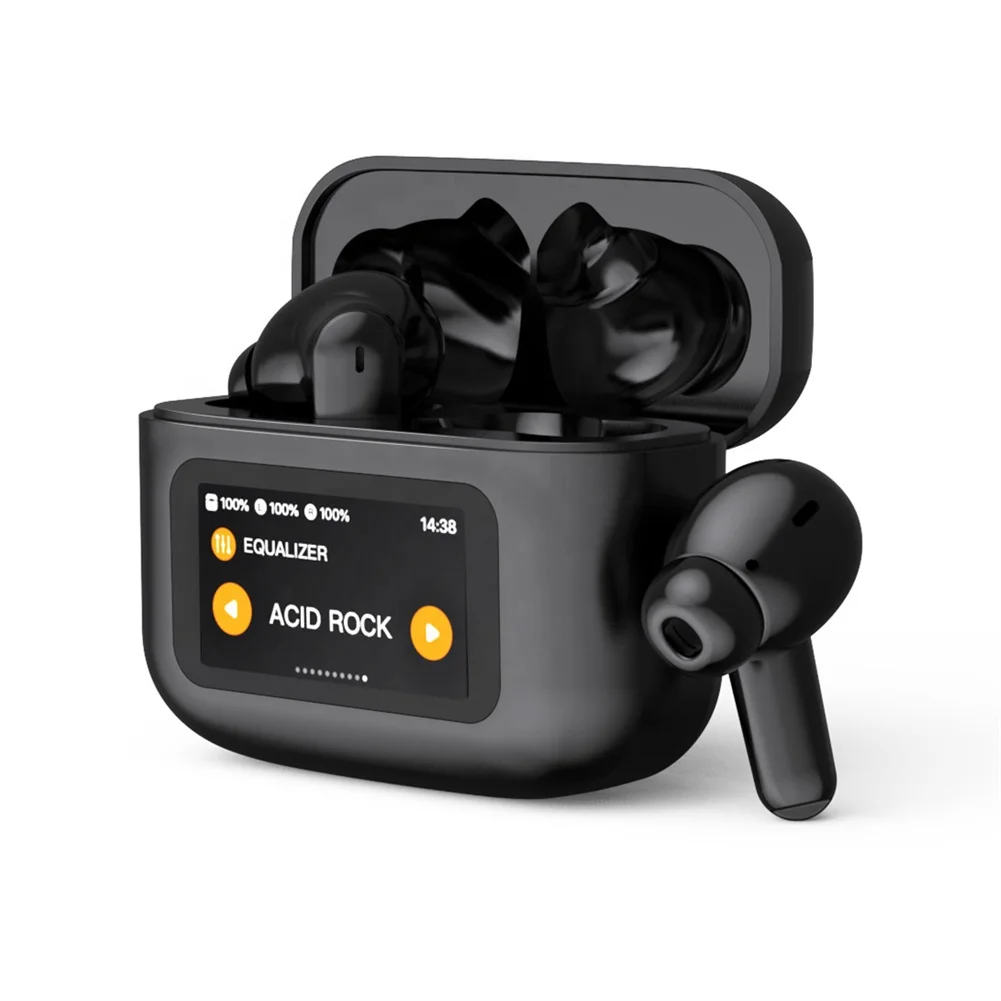 D16 EcouTeur Bluetooth Earbuds LCD Touch Screen Smart Case TWS Gaming in Ear Airbuds