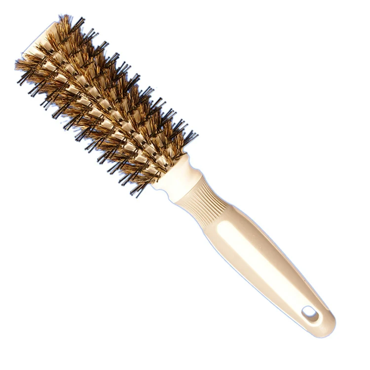 Factory direct supply boar bristles straight hair brush salon styling round brush professional hair