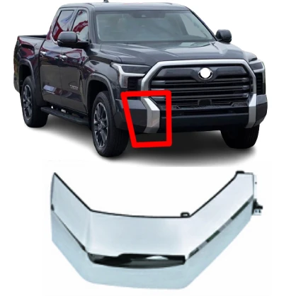 car body kit Chromed Plastic Front Bumper Caps Cover For Toyota Tundra TRD 2022 2023