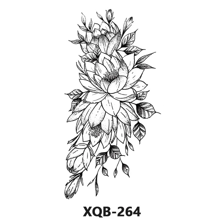 Factory Price Girl Temporary Rose Fake Geometry Waterproof Flower Tattoo Sticker for Arm