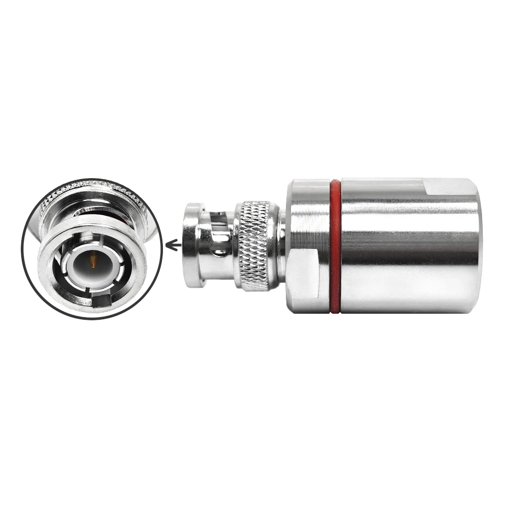 RF Connectors RF Coax Connector BNC Male Straight Clamp Type Connector for RG217 Coaxial Cable