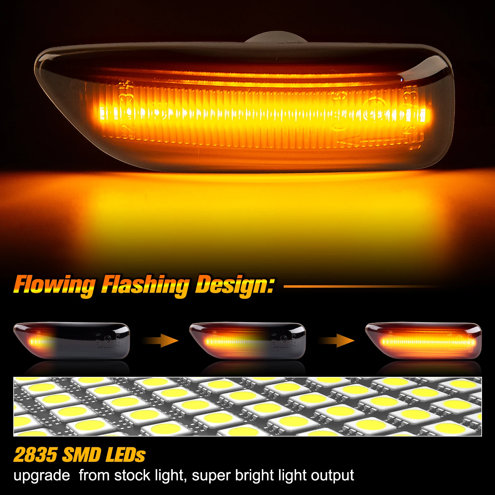 High Quality Dynamic Auto Lamp LED Side Marker Turn Signal Light for Volvo S60 S80 V70 II