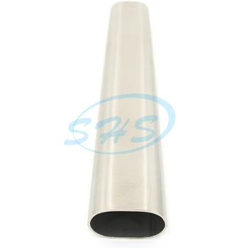 SS304 316 flat-sided oval pipes with satin or plated surface for balustrade of launch, furniture, building construction
