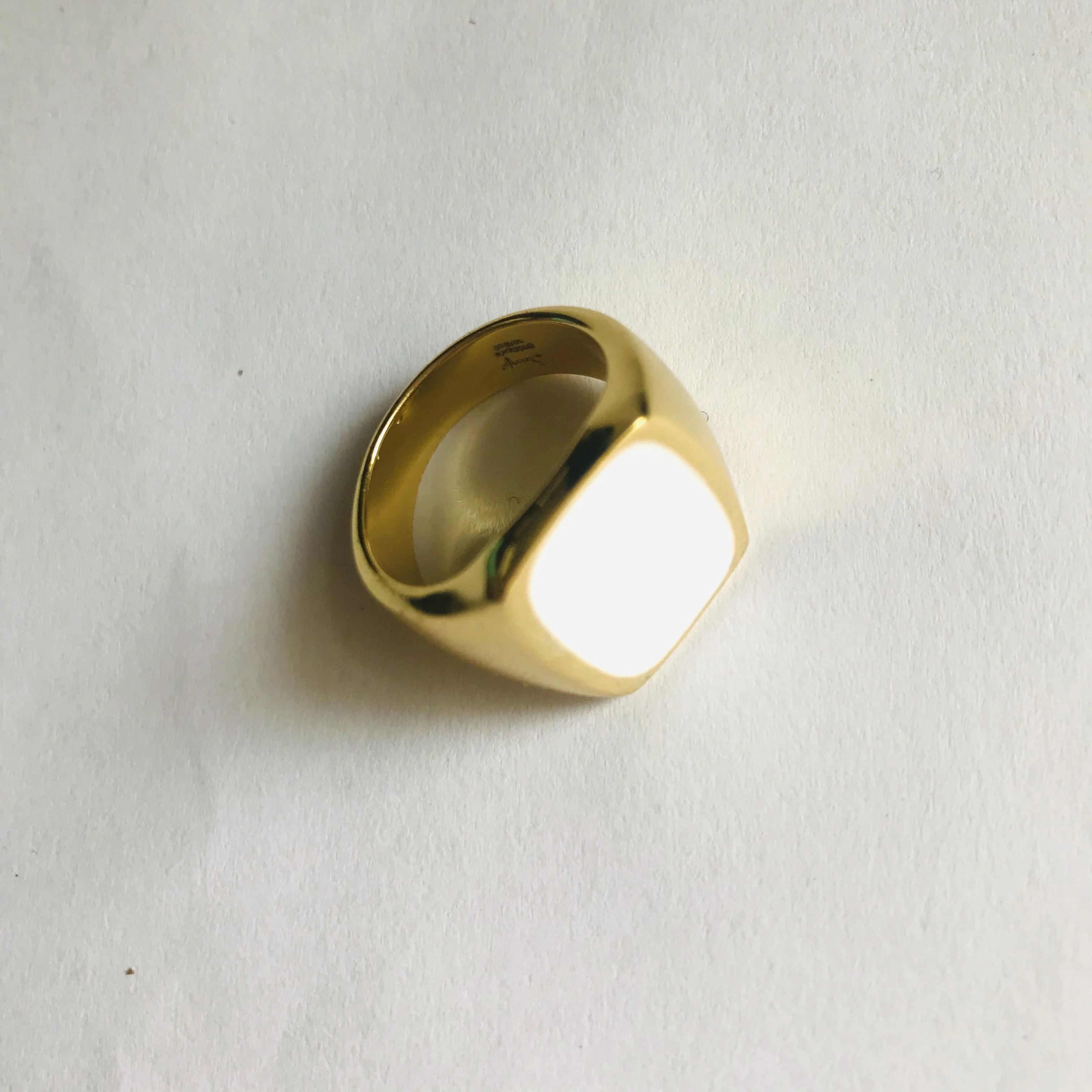 Custom Design Gold Vermeil Plated 925 Sterling Silver Signet Rings