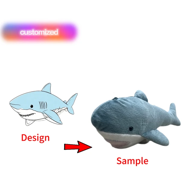 Hot Sale Kawaii Shark Plush Doll 10cm Plush Toy  Keychain Stuffed Pikachu Anime Plush Keyring Toy Decoration