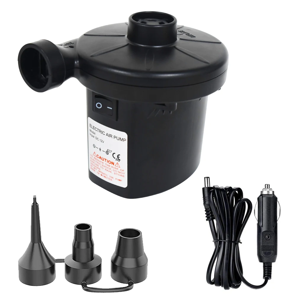 RoHS EMC Approval DC 12V Pump Outdoor Tent air Inflator Car Charger Plug Mini Portable  Inflatable Electric air Inflator