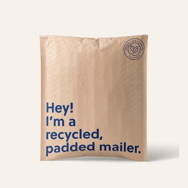 Custom Logo Eco Friendly Recyclable Biodegradable Compostable Honeycomb Kraft Paper Mail Envelopes Padded Bubble Mailer Bag