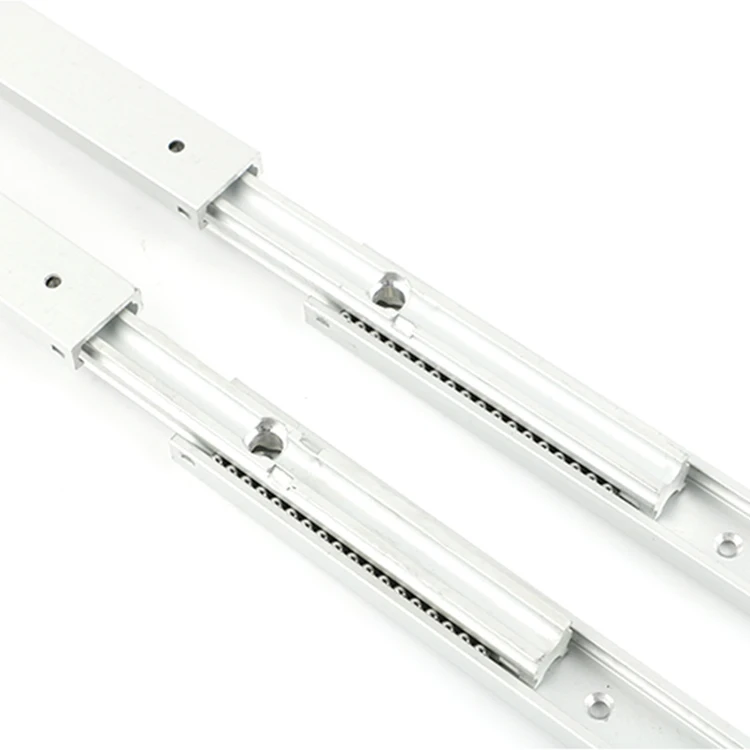 Wholesale Lightweight Aluminum Alloy Drawer Slide 20mm Wide Drawer Slide Bearing Full Extension Drawer Slide