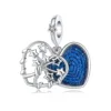 blue.Otc1008 - Ciondolo a forma di goccia con albero della vita e stelle, simbolo di amore eterno, in resina.