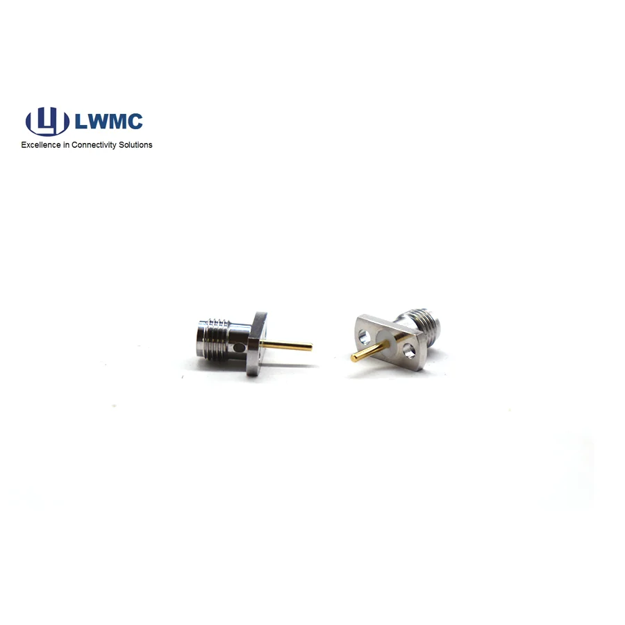 SMA famale 2 holes flange mounted receptacle