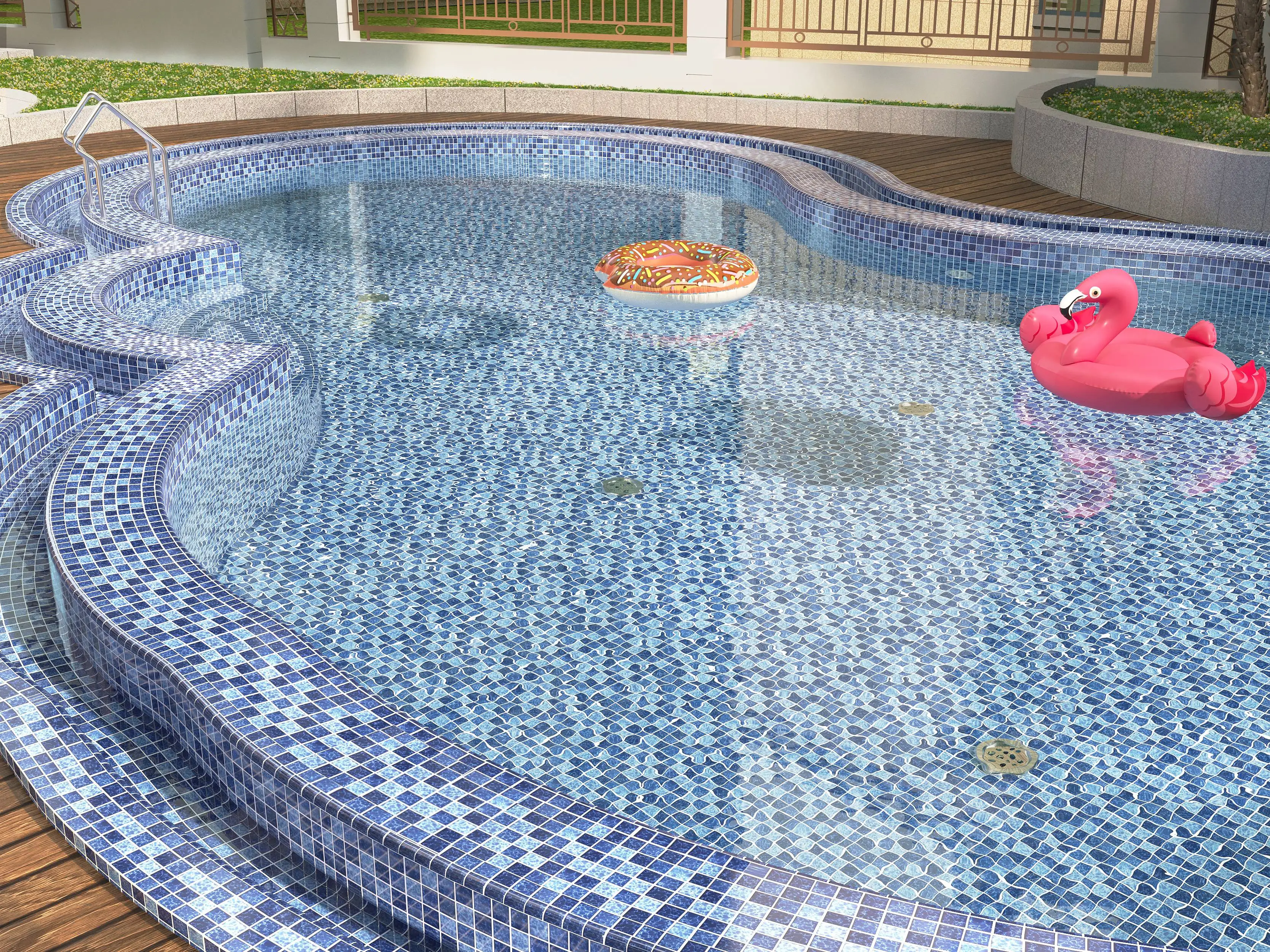 Starry PoolL Mosaic Tile for Entrance Living Room Dining Room Study Kitchen Room Porcelain Tiles