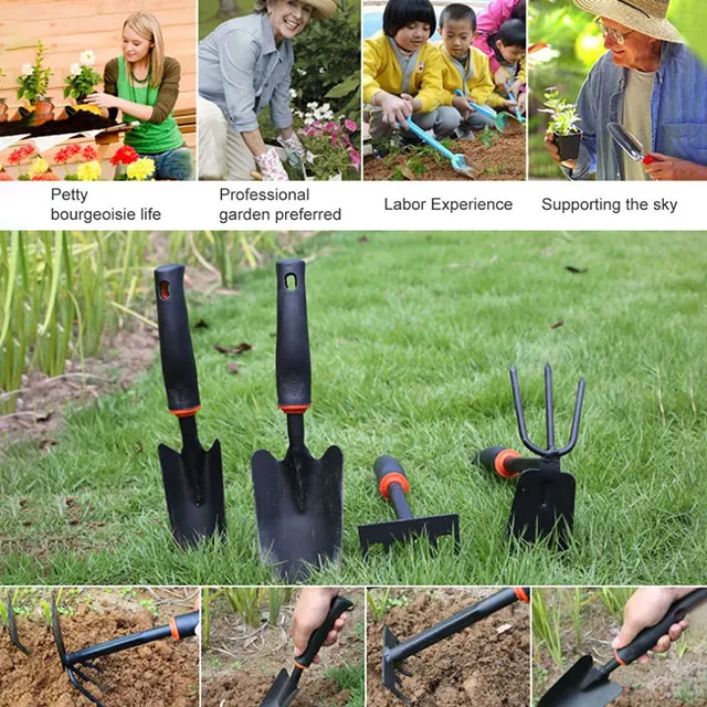 Стальные грабли с нескользящей ручкой, инструменты для садовой лопаты для кемпинга на открытом воздухе