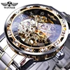 Black Dial Gold Movement Silver Gold