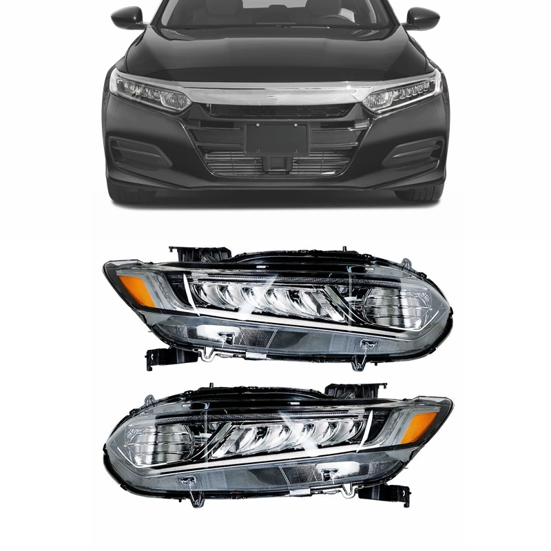 USA version OEM auto parts wholesale high quality headlight halogen LED DRL headlamp for Honda accord 2018 2019 2020