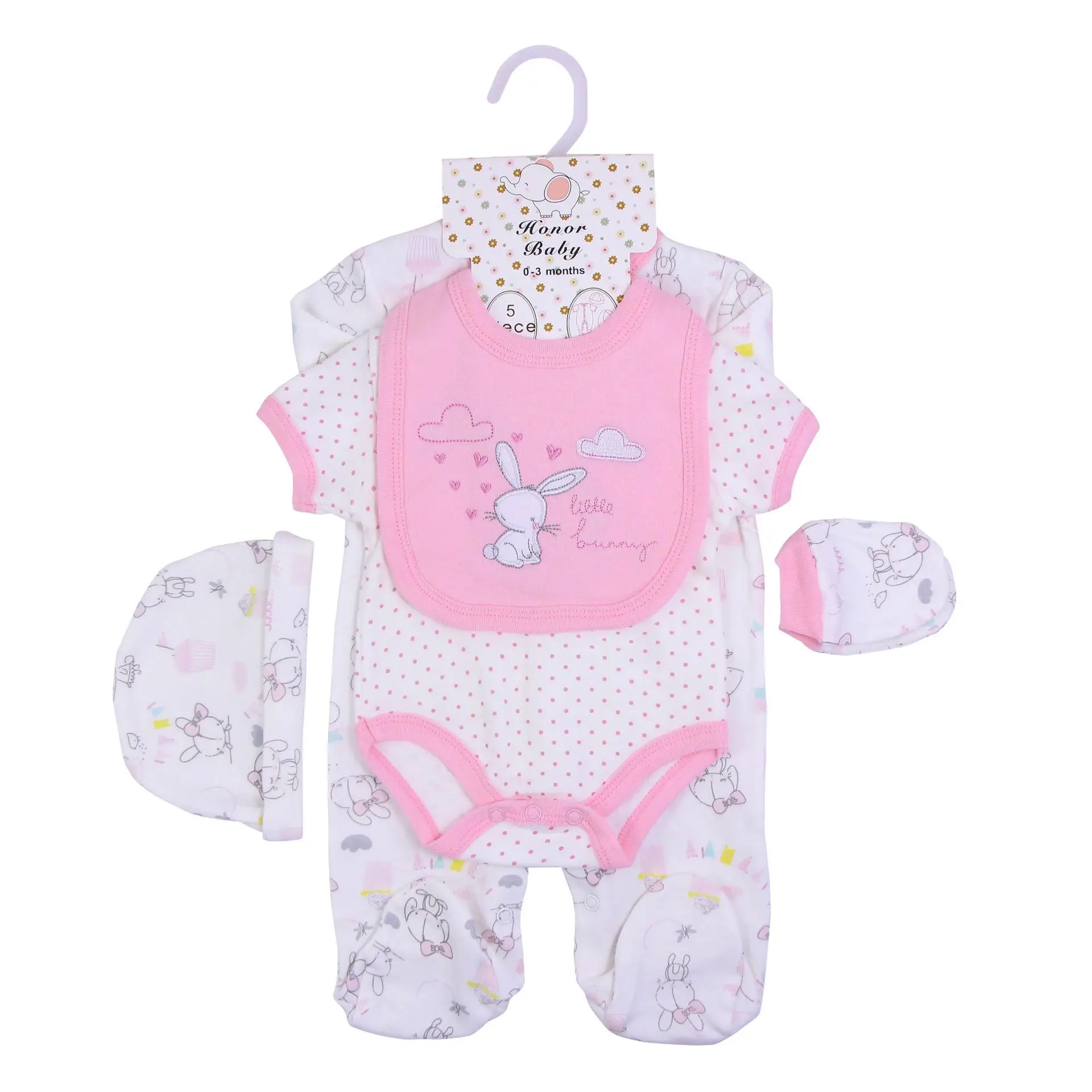 5piece Sets Newborn Boys And Girls Shortsleeved Baby Split Children's