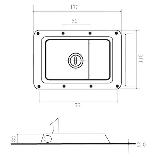 Travel Trailer Lock Steel Door Latch Heavy Duty Flush Mount Handle Latches with Keys for Toolbox supplier