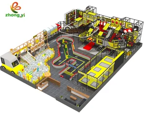 Ninja Warrior Course Play Center Kids Indoor Playground Equipment Trampoline Park