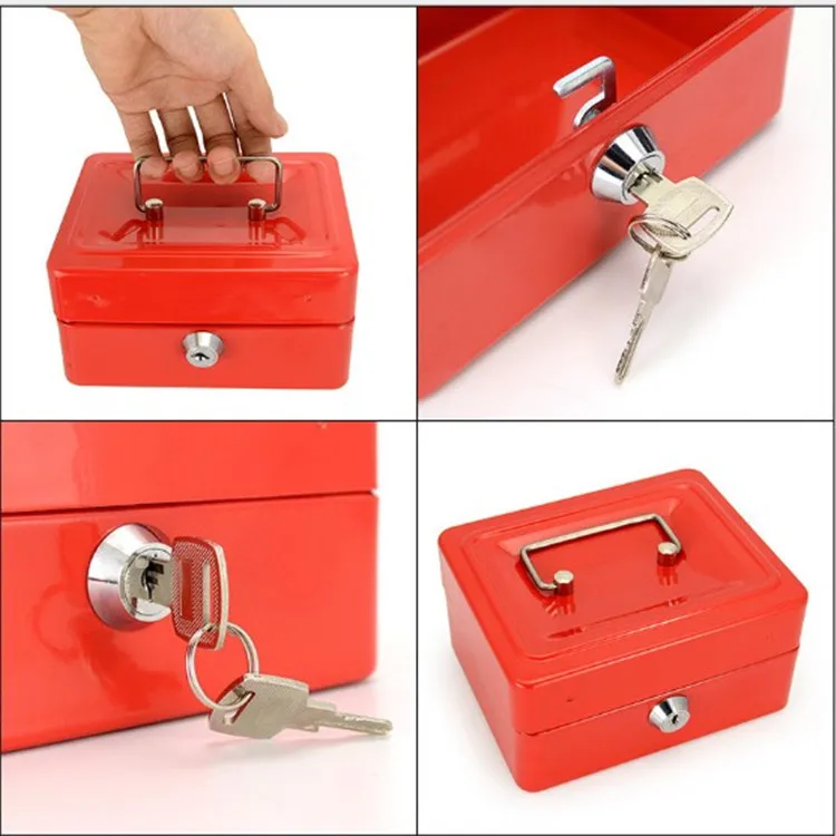 Сейф с отделением для монет-безопасный и безопасный хранения мелких ценностей в ключе надежный металлический ящик наличных денег порошковым покрытием