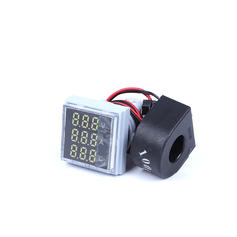DC 4-100V LED Digital Display Round Two-wire Voltmeter DC Reverse Connection Protection Led Display Digital Voltmeter