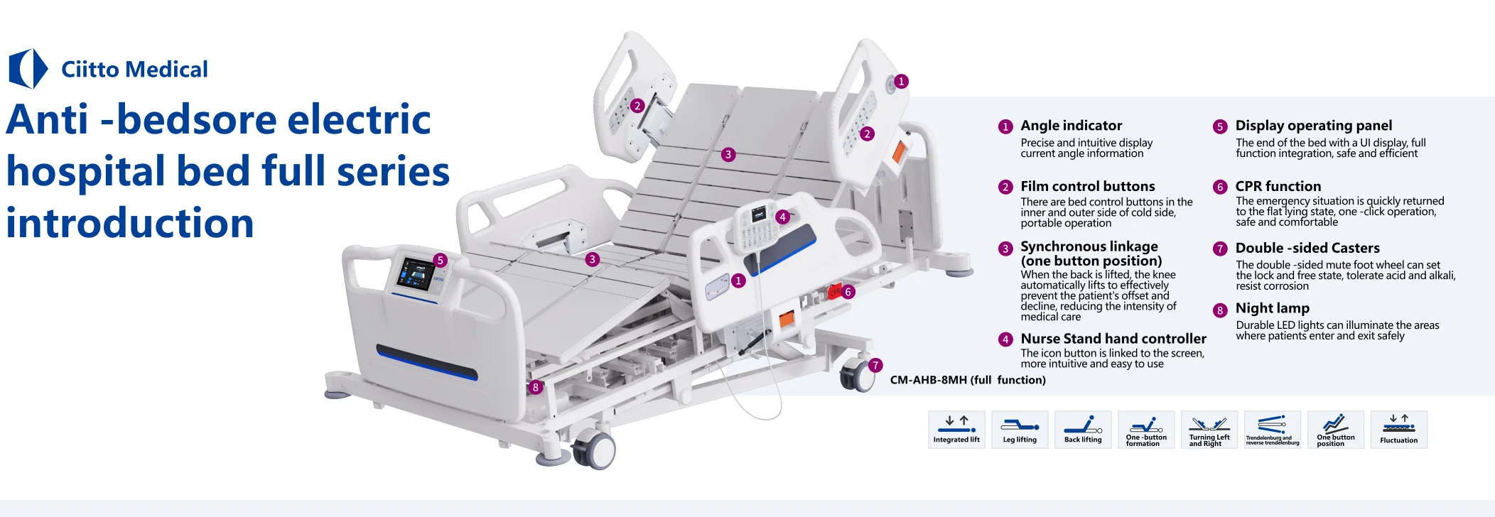 New Arrival Medical Bed anti-decubitus for Home and Hospital Care for Patient Use manufacture