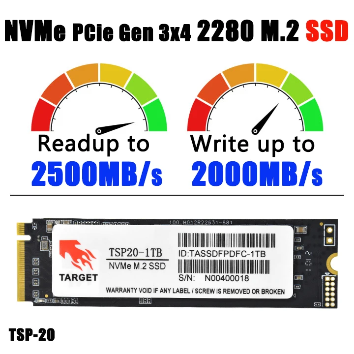 Target Disque dur interne M.2 NVME SSD 256 GB (PCIE 3*4 )
