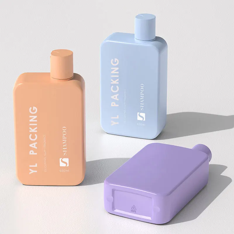 New Hepe Material 450ml Purple Blue Milk Tea Shampoo Bottle Orange Bottle Shampoo Tanning Oil