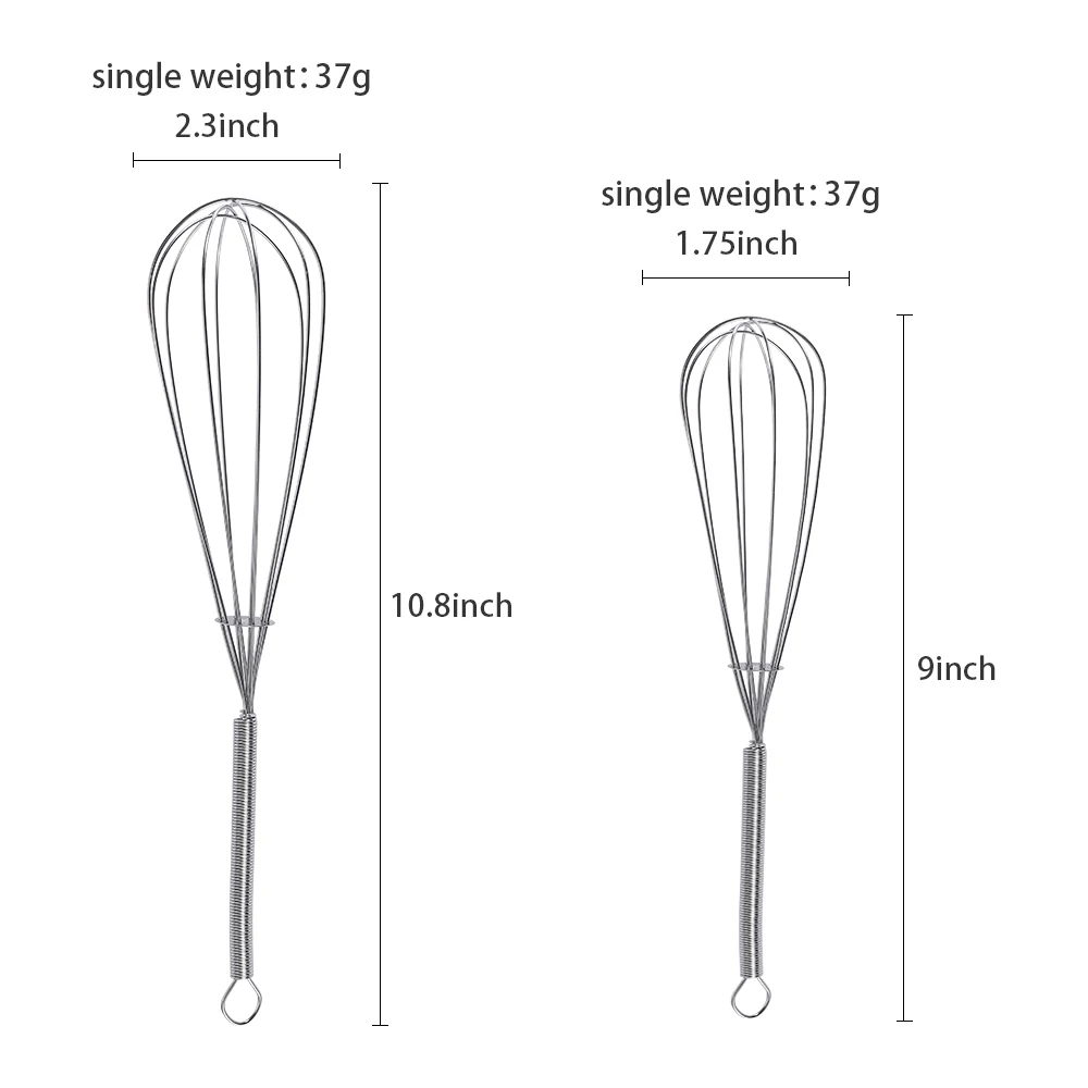 Whisk Stainless Steel Baking Manual Egg Beater Powdered Sugar Cream