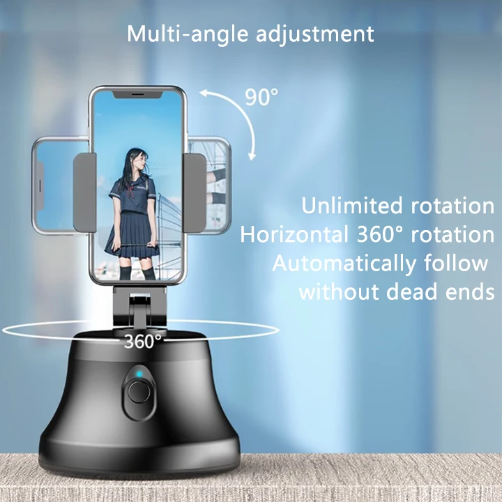 Best selling portable smart shooting automatic face rotating 360 object tracking mobile phone holder