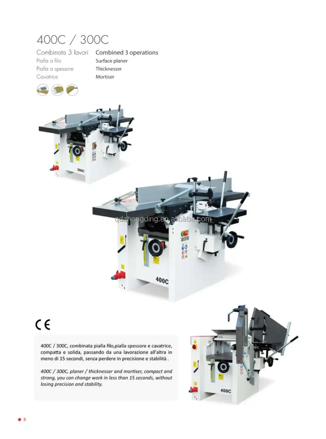 wood planer and thicknesser with mortise