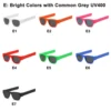 E : Couleurs vives avec gris commun UV400