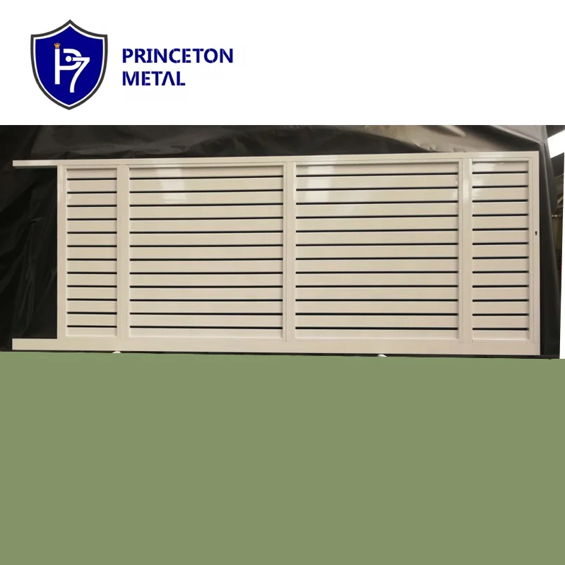 Modern Design Aluminium Sliding Gate with Powder Coating 3D Modeling Service Pressure Treated Wood Fencing