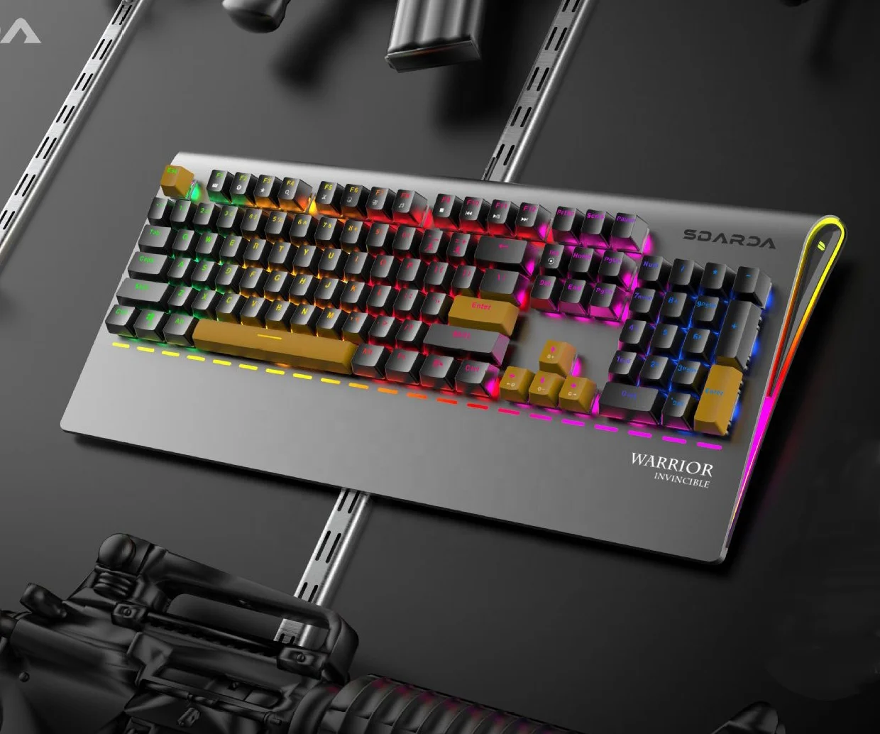 Hot Sales USB R8 Designer Aluminum SBARDA Keyboard Top Panel Gaming RGB Mechanical Keyboard for Laptop Computer