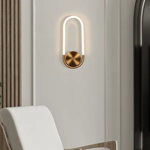 Wholesale New Launch Modern Brass Wireless Wall Sconce Light Fixture LED Wall Lamp