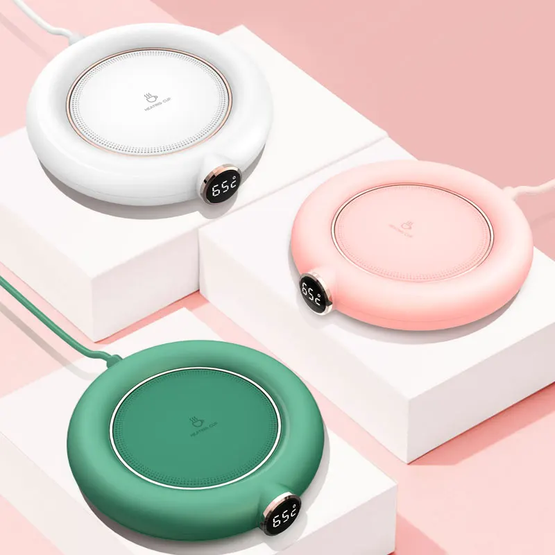 Desktop Intelligent USB Cup Heater Mug Warmer Smart Thermostatic Cup Coaster Heating Mat Pad Coffee Milk Tea