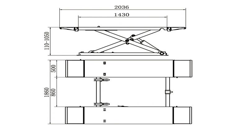 Portable Mid Rise Hydraulic Scissor Car Lift - Buy Scissor Car Lift ...