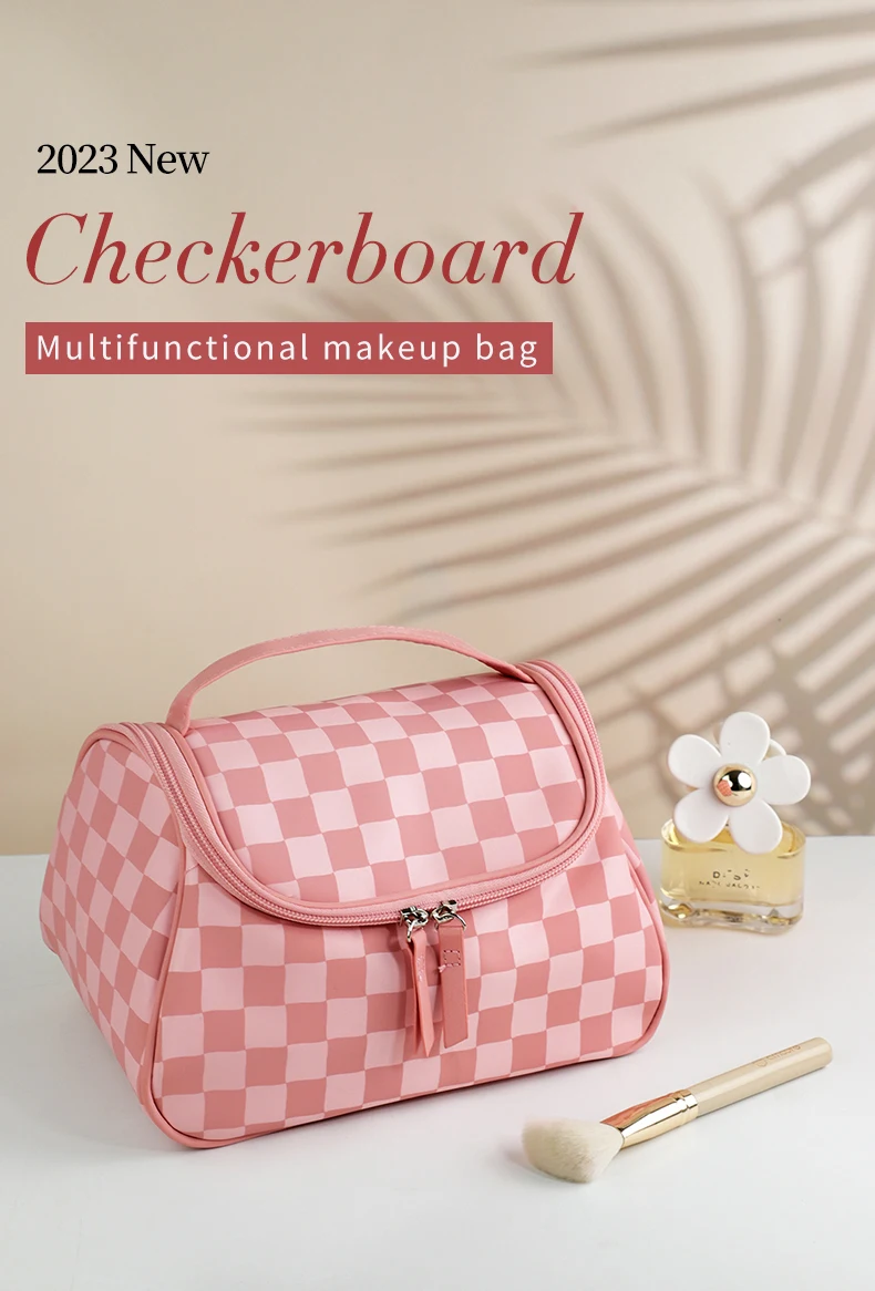 2024 New Styles Ciffnoo No.10656 Pink Checkered Printed Multifunctional ...