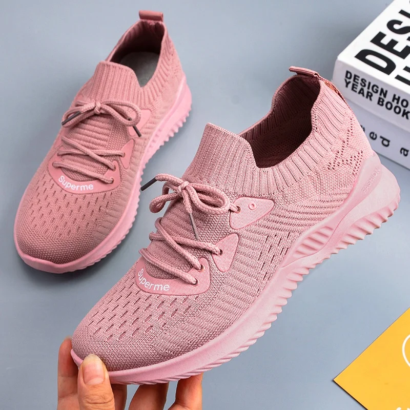 996A CHAUSSURES casual platform flat fancy sock shoes new trend fashionable women sneakers