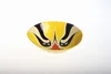 Piatto fondo da 18 cm giallo lucido con decalcomania