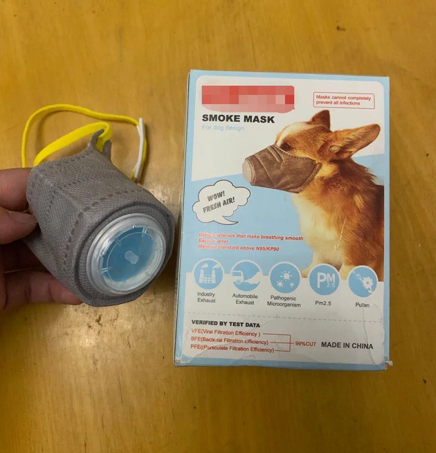 Pet Soft Face Mask N95 Antismog Adjustable Animal Face Mask For Dogs