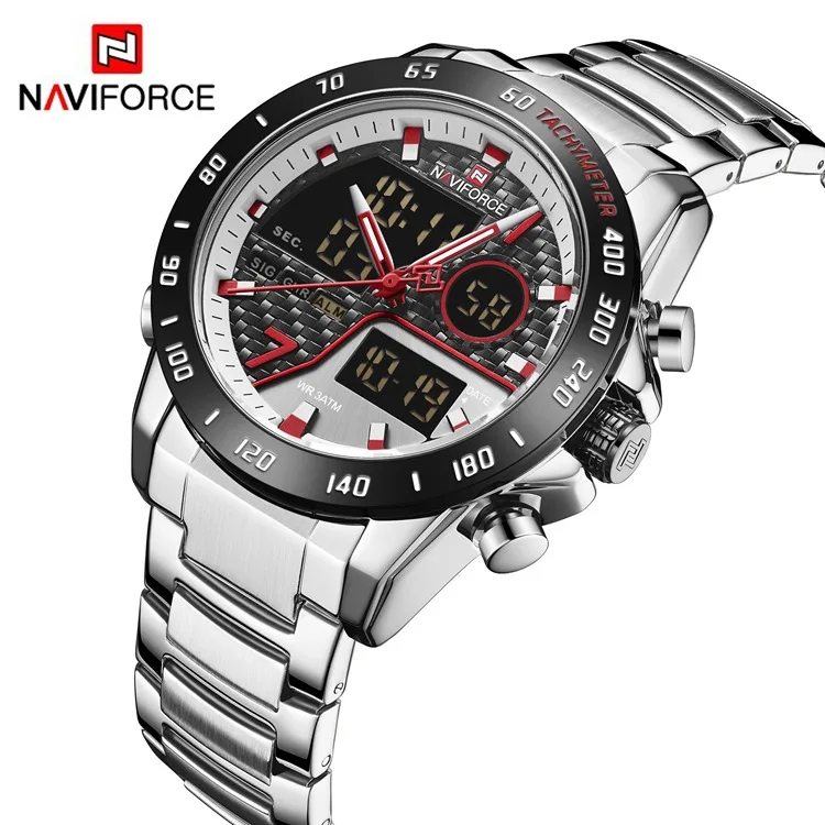 Reloj de Pulsera Deportivo de Lujo para Hombre NAVIFORCE 9171 Resistente al  Agua con Pantalla Digital Novedad 2020 - Technical View