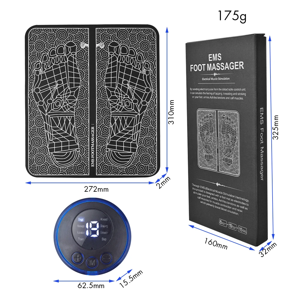 Foot Mat Electric Stimulator Massager Ems Intelligent Low Heating