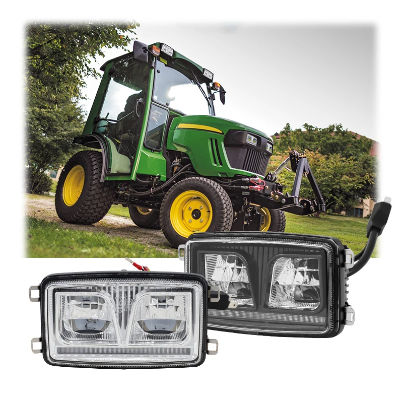 ECE R149 John Dee-re Tractor 3 X 5'' Aluminum LED Headlamp with High 6000K Low Beam New Condition Includes Parking Light