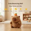 Pelota saltarina recargable - Capibara color melocotón con cable USB
